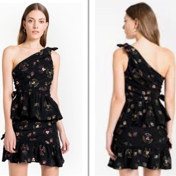 ALC black metallic soraya off shoulder blouse - Picture 4 of 5